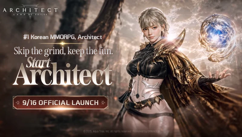 ภาพโปรโมตเปิดตัว Architect: Land of Exiles วันที่ 16 กันยายน