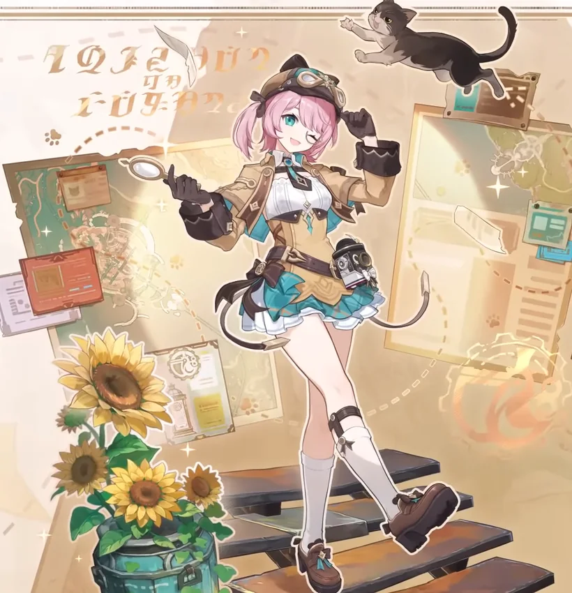 สกินใหม่ Charlotte Herlock Variation ชุดนักสืบวินเทจ Genshin Impact