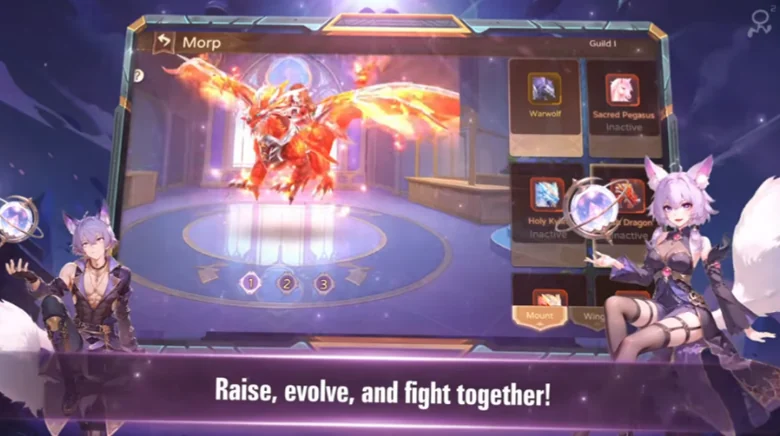 ระบบสัตว์เลี้ยงและการวิวัฒนาการใน Crystal Saga Nova