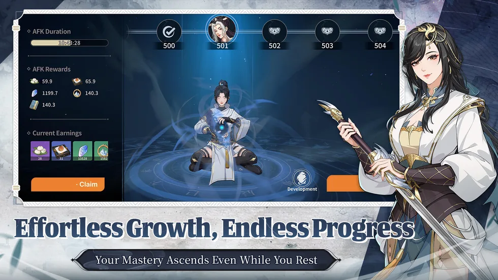 ระบบ AFK Rewards ใน Dawn's Edge รับของรางวัลแม้ปิดเกม