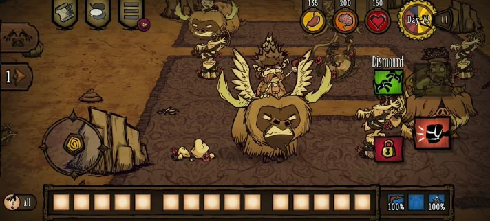 ฉากล่าบอสตัวใหญ่ใน Don't Starve Together Mobile
