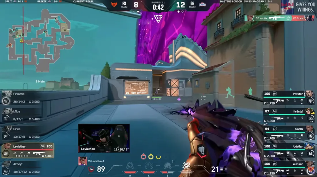ช่วงท้ายเกมแมพตัดสินระหว่าง FULL SENSE กับ Global Esports ในรอบ Swiss Stage