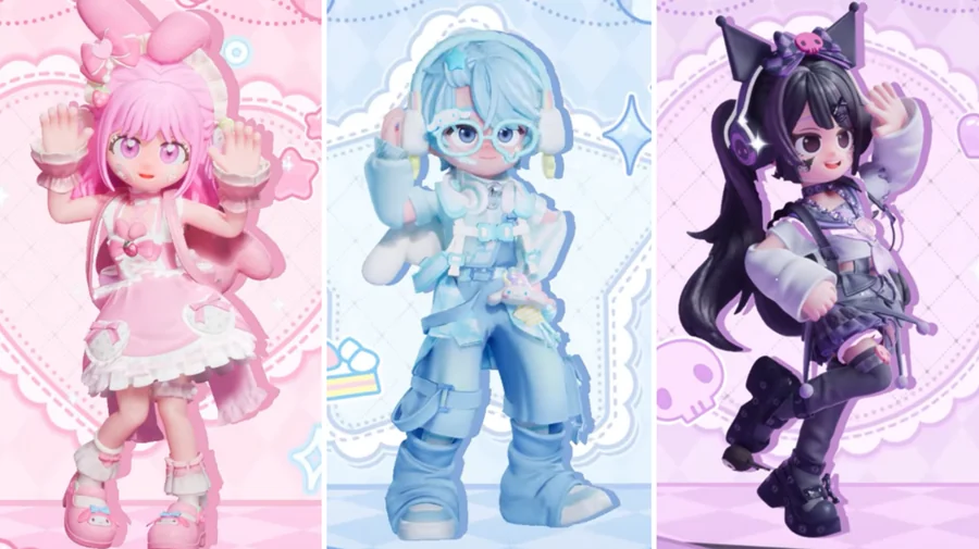 ชุดคอสตูมแฟชั่นธีม Sanrio ในตู้กาชา Heartopia x Sanrio
