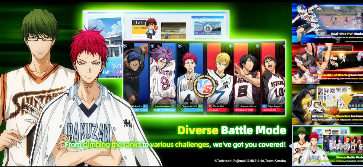 โหมดการเล่นหลากหลายใน Kuroko's Basketball Street Rivals ก่อนคอลแลบ Gintama