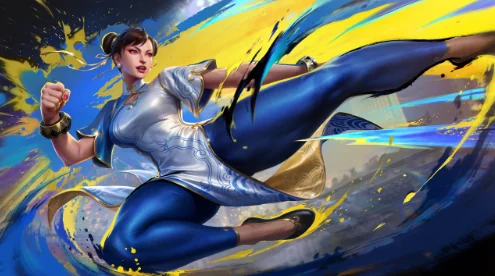 สกิน Guinevere แฟลชเป็น Chun-Li ใน MLBB x Street Fighter 6