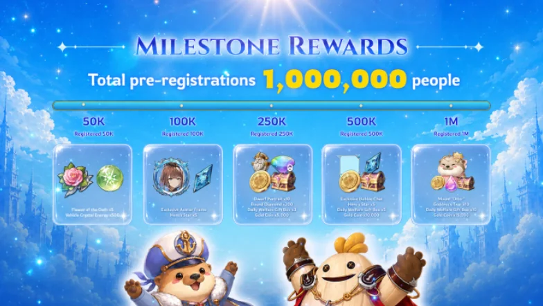 รางวัล Milestone ยอดลงทะเบียน Norse Saga สูงสุด 1 ล้านคน