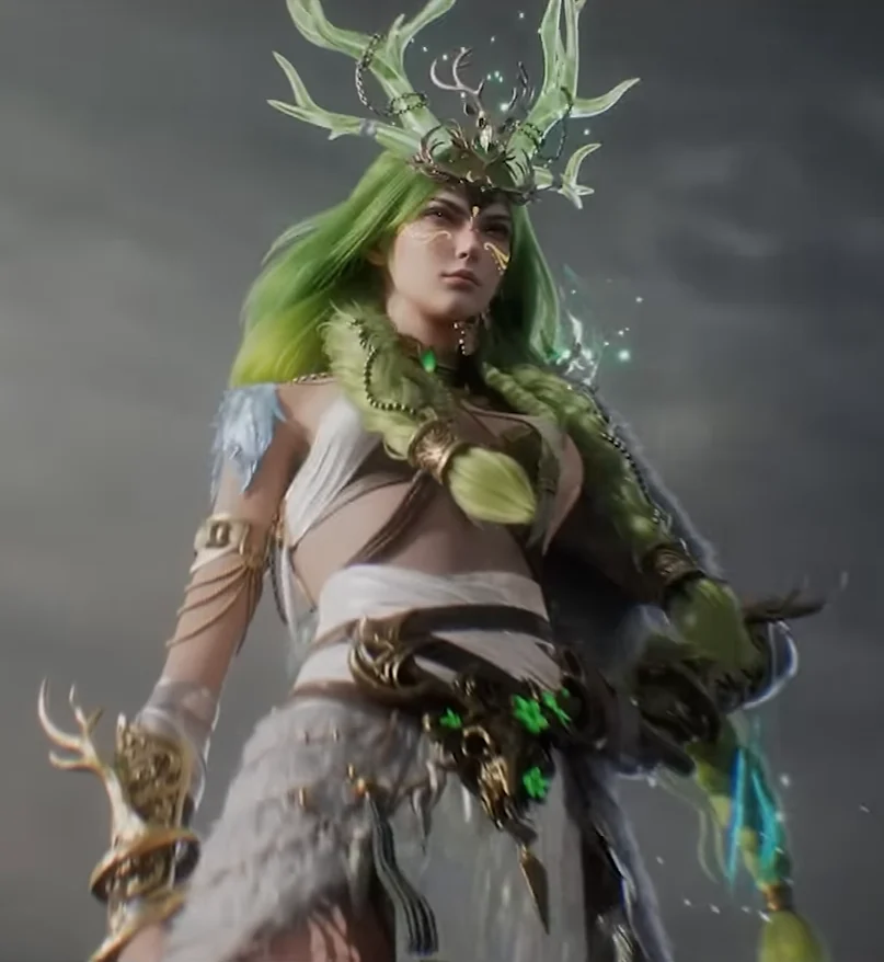 ร่างป่าไม้ Wood Green Verdant ของ Druvaen X-Suit ธีมดรูอิดแห่งป่า