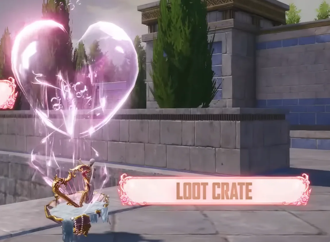 กล่อง Loot Crate รูปหัวใจสีชมพู เซ็ต Aberrant Aphrodite PUBG Mobile