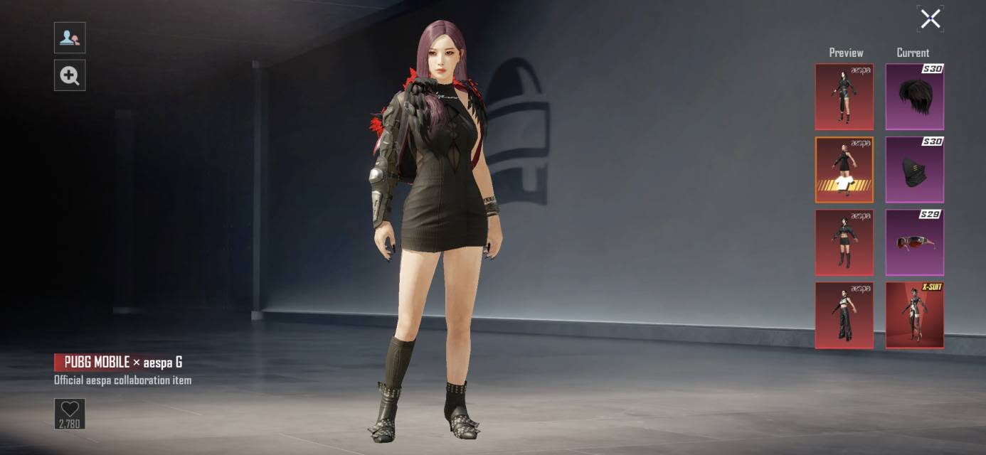 คอสตูม Giselle aespa ในเกม PUBG MOBILE