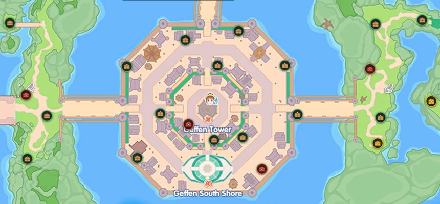 แผนที่กล่องสมบัติสำหรับเดินเก็บแบบตี้ใหญ่ใน Ragnarok: The New World